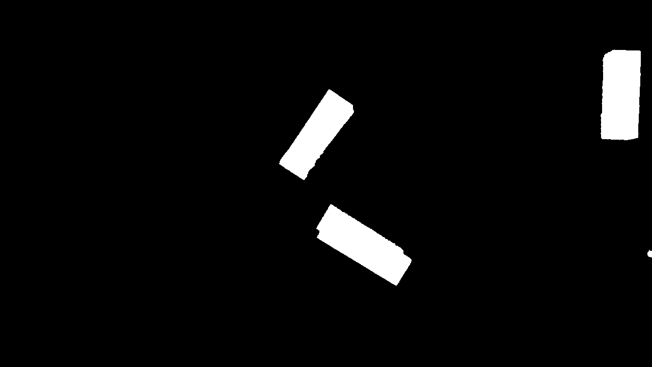 Clean binary mask of the same blocks