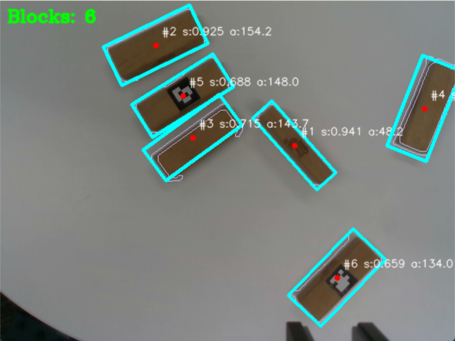 Live detection finding multiple wooden blocks at once
